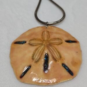 Natural Sand Dollar Pendant Necklace